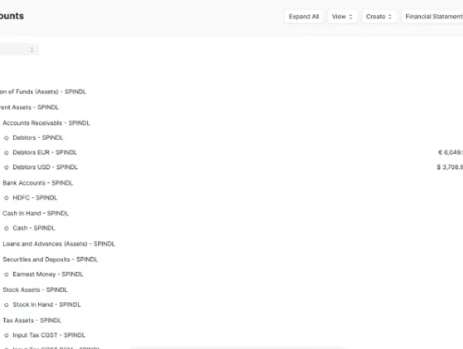 Chart of accounts